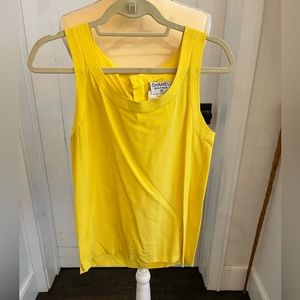 CHANEL yellow silk camisole size 34 made in France